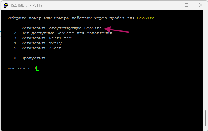 Installing geosite