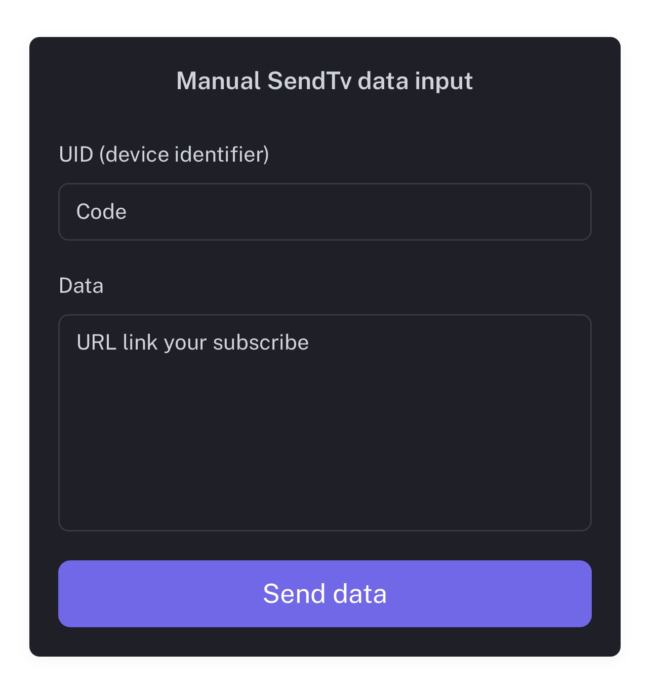 API form