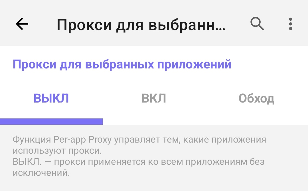 Режим ВЫКЛ