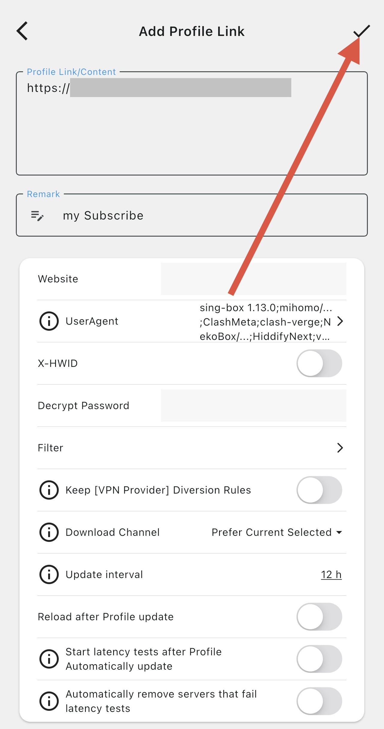 Confirm subscription